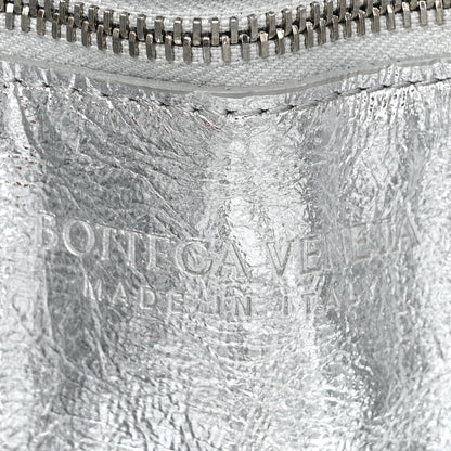Bottega Veneta Metallic Lambskin Padded Cassette Crossbody Bag Silver 6 of 8