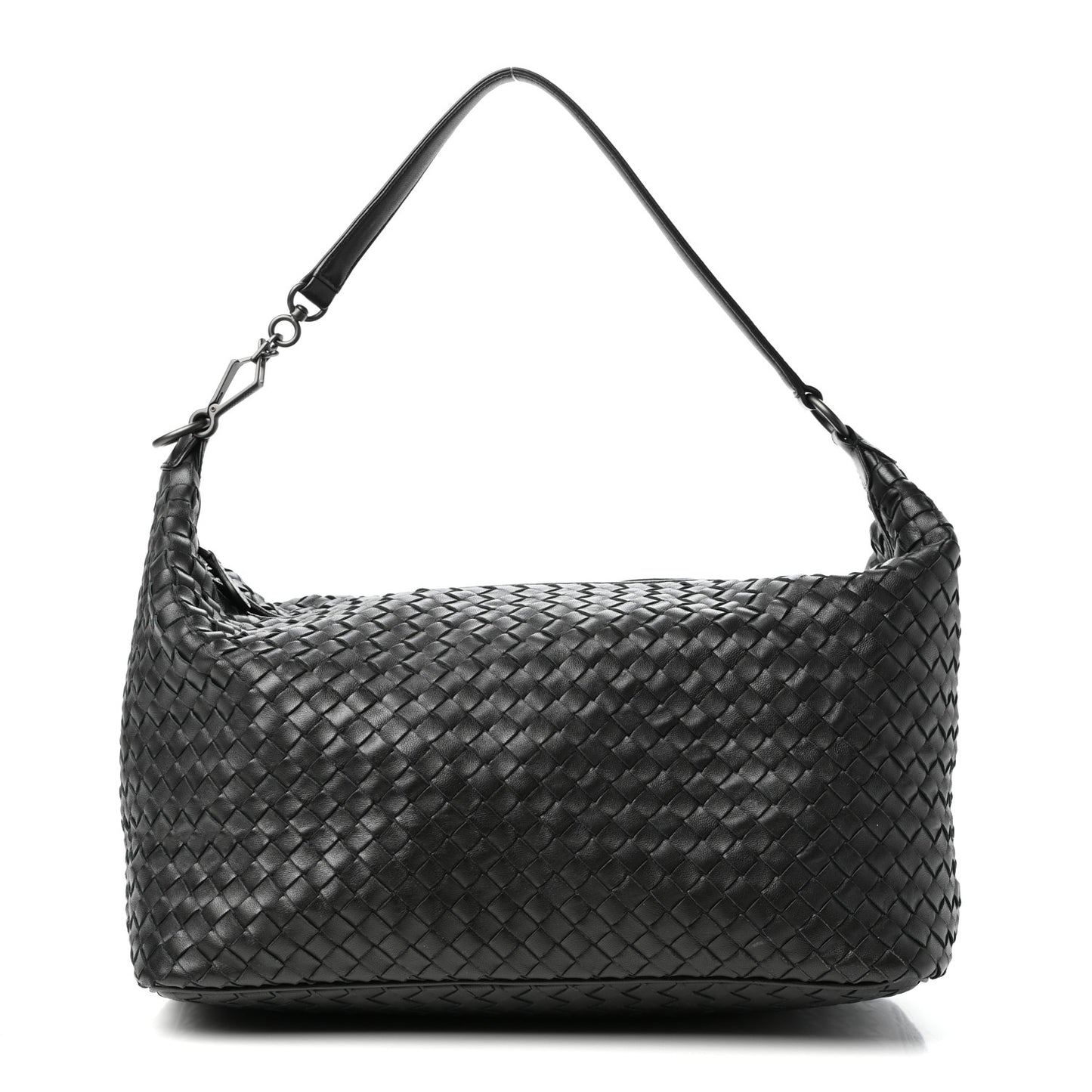 Nappa Intrecciato Medium Shoulder Bag Black