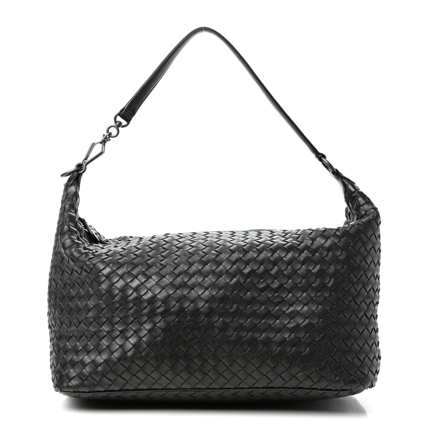 Bottega Veneta Nappa Intrecciato Medium Shoulder Bag Black 1 of 9