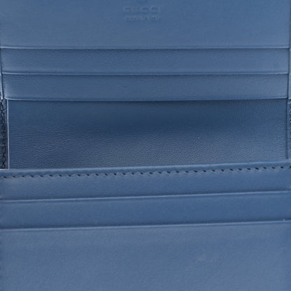 Gucci Calfskin Matelasse Aria GG Marmont Card Case Wallet Clear Blue 5 of 9
