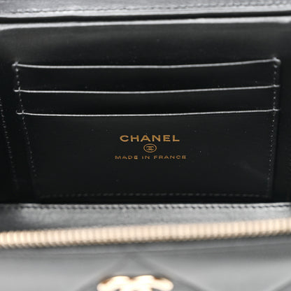 Chanel Caviar Quilted Top Handle Long Vanity Black 6 of 10