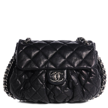 Chanel Washed Lambskin Chain Around Medium Messenger Black 1 of 8