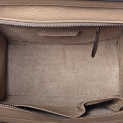 Celine Drummed Calfskin Micro Luggage Dune 5 of 8