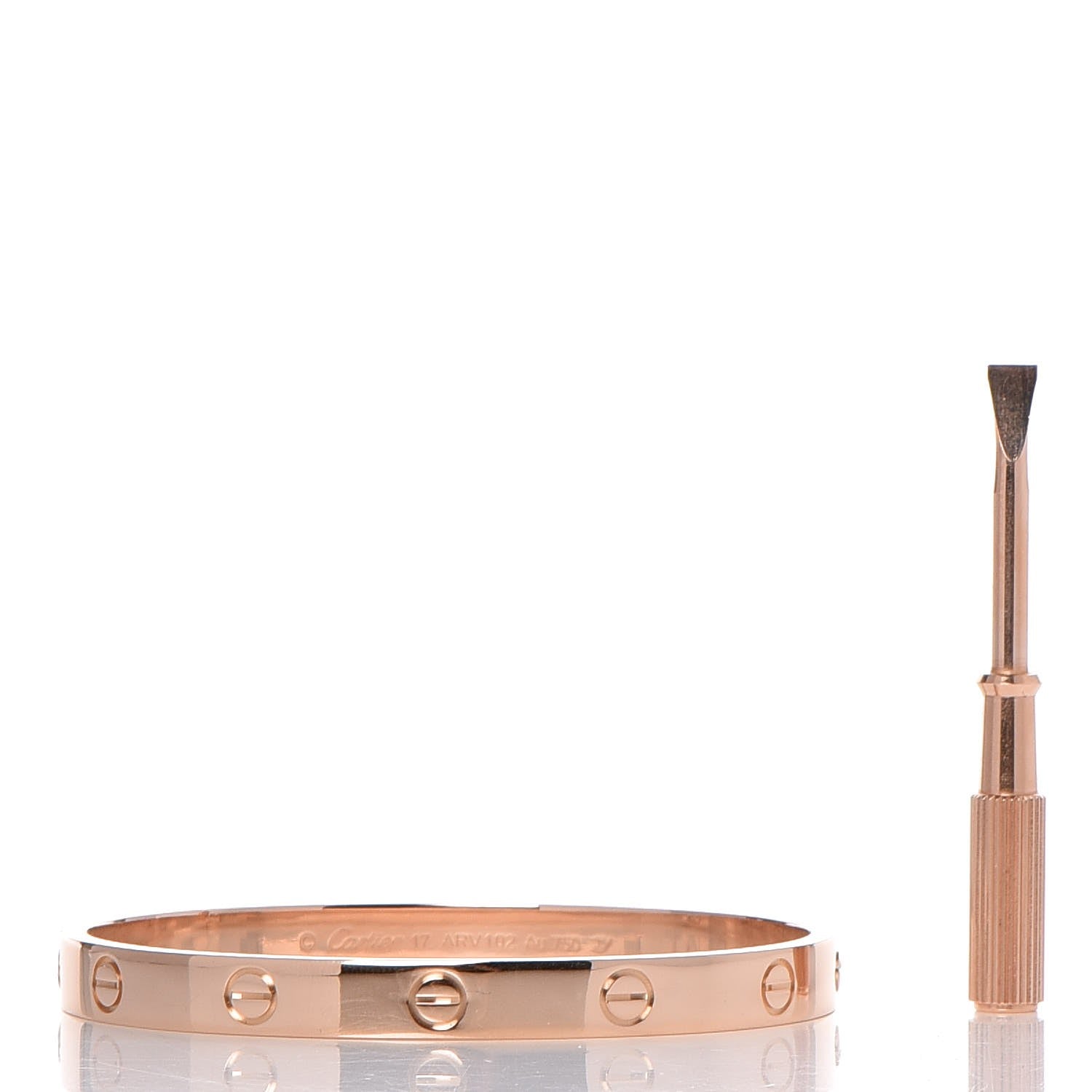 Cartier 18K Pink Gold LOVE Bracelet 17 5 of 6