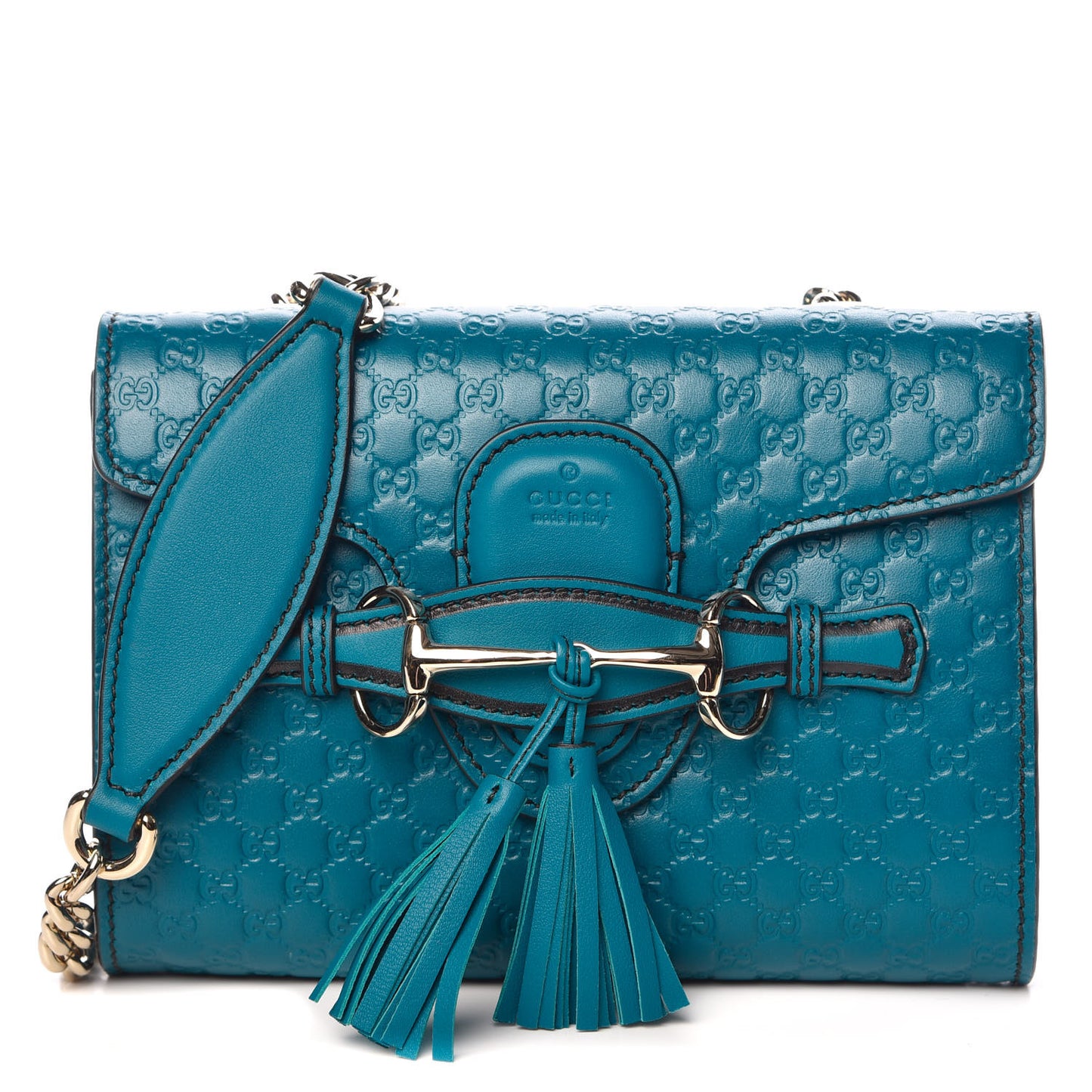 Microguccissima Mini Emily Shoulder Bag Deep Cobalt