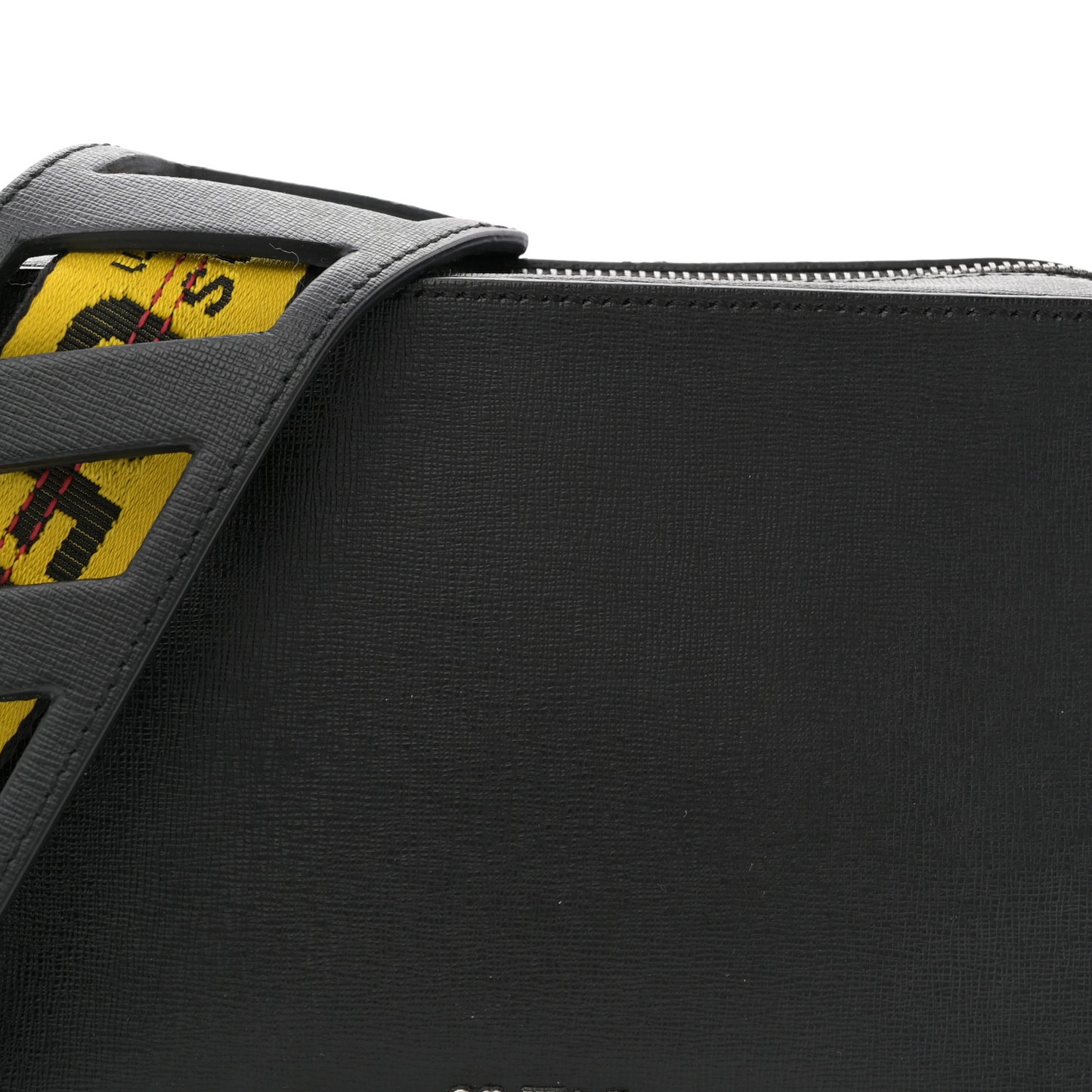 Saffiano Logo Belt Bag Crossbody Bag Black