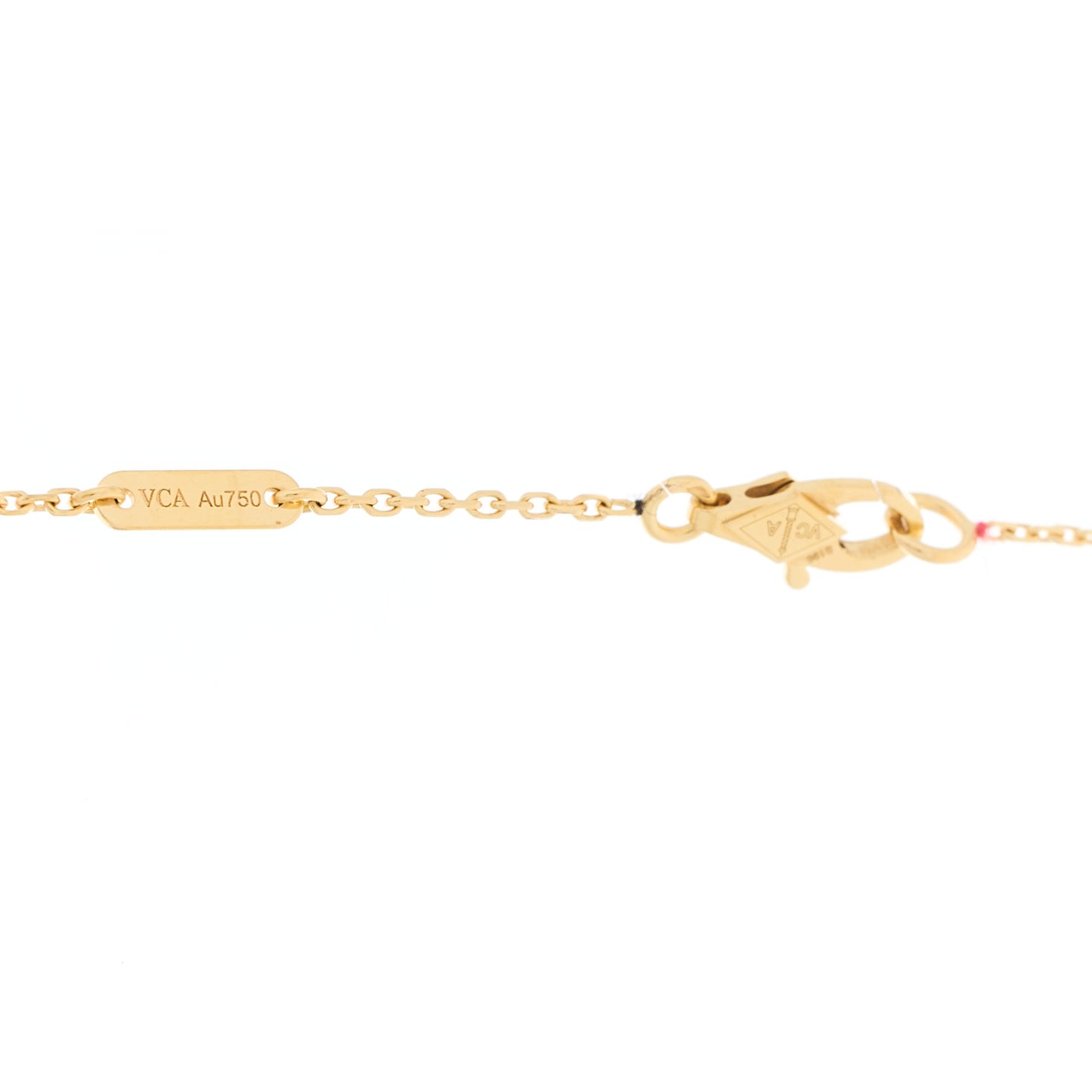 18K Yellow Gold Mother of Pearl Sweet Alhambra Pendant Necklace