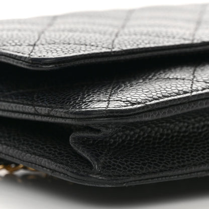 Chanel Caviar Quilted Wallet on Chain WOC Black 10 of 15