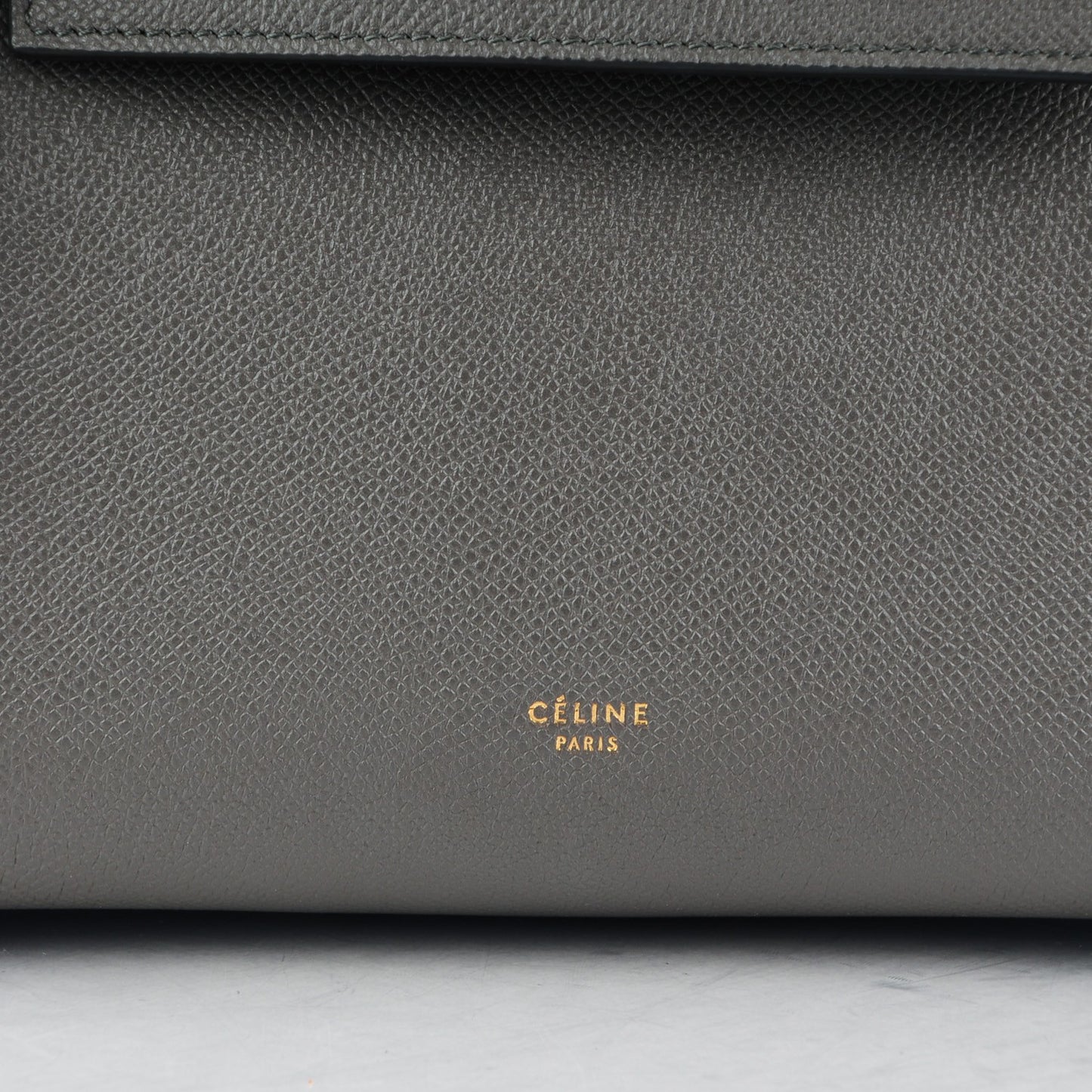 Baby Grained Calfskin Micro Belt Bag Grey