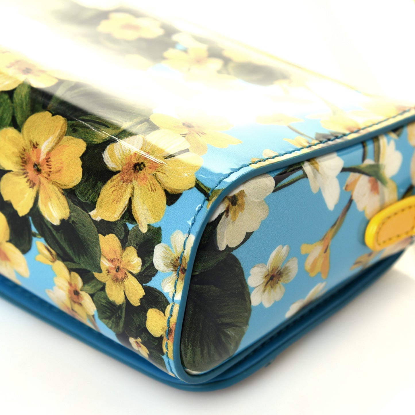 Patent Floral Print DG Girls Crossbody Blue
