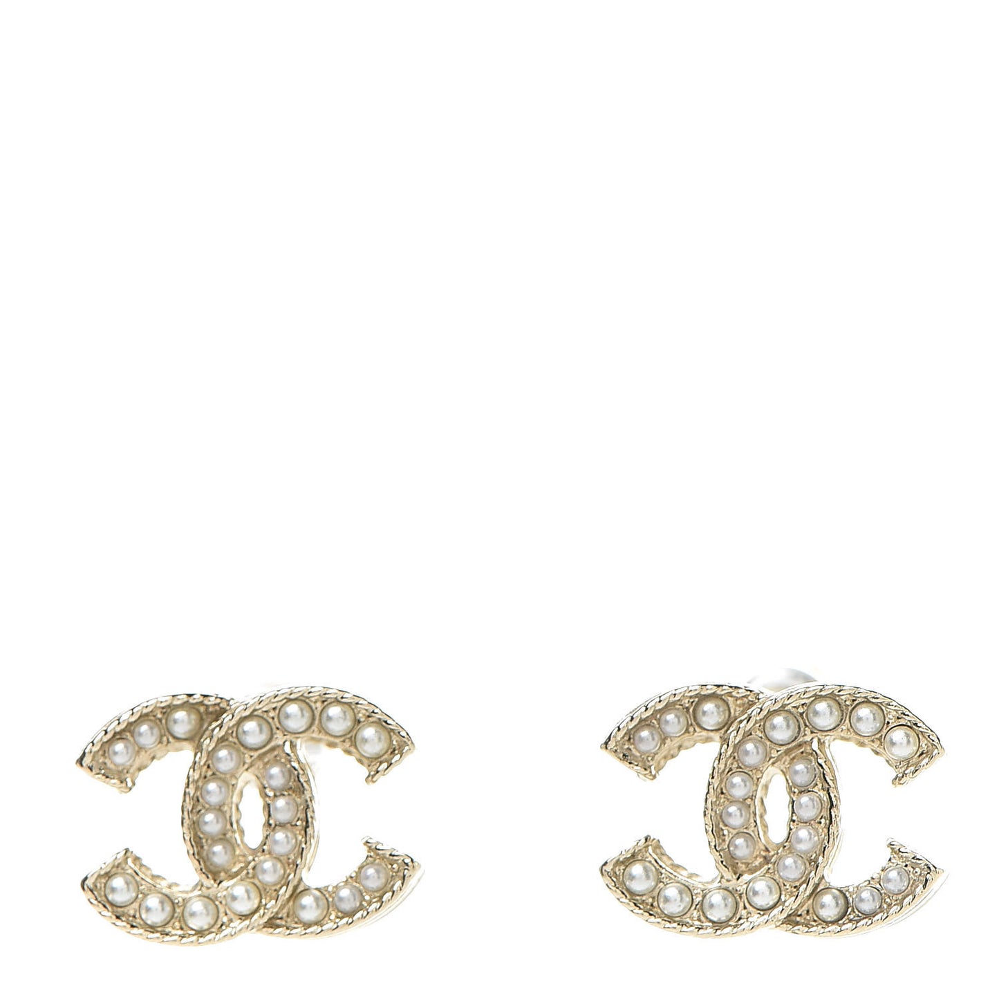 Pearl CC Earrings Gold