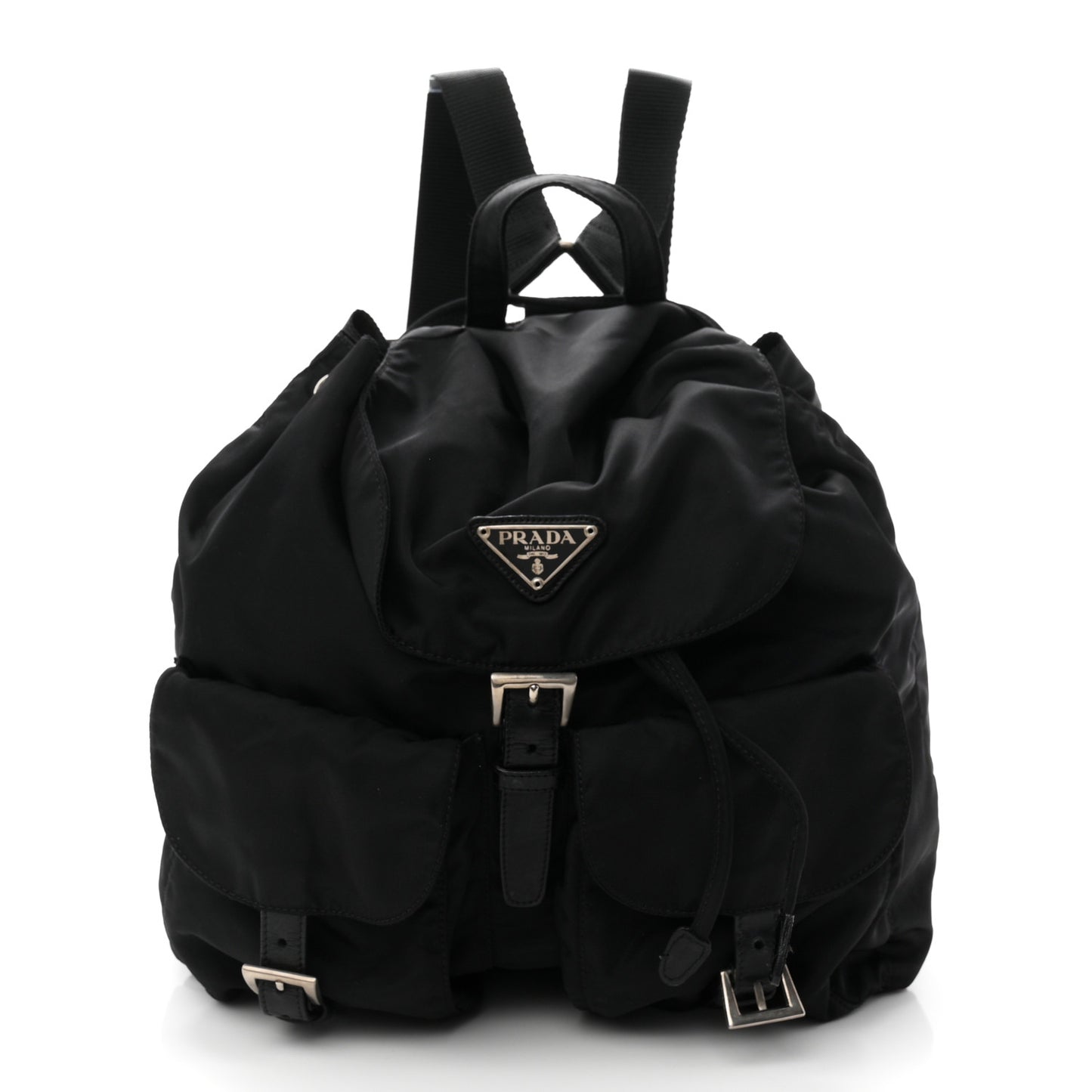 Tessuto Nylon Vela Medium Backpack Black