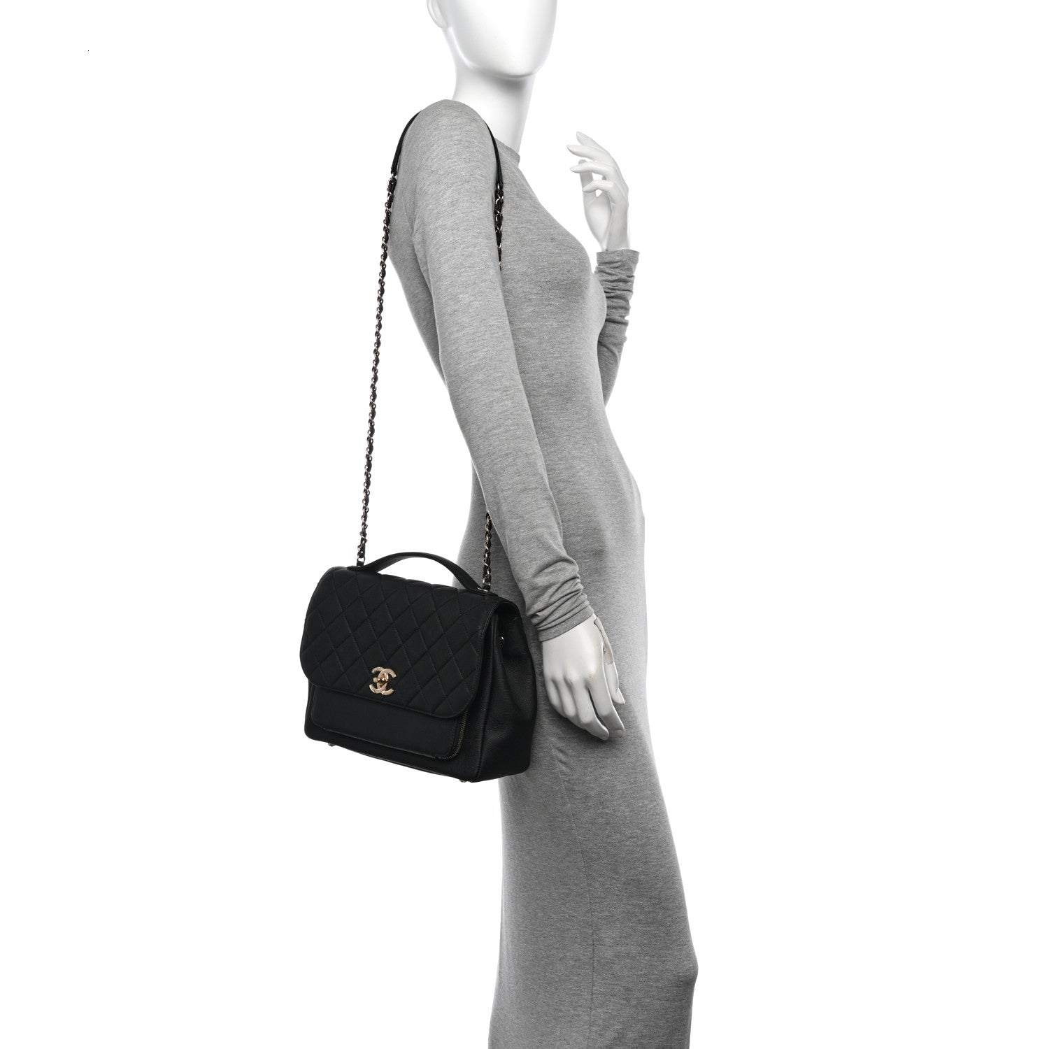 Chanel Caviar Quilted Large Business Affinity Flap Black 2 of 11