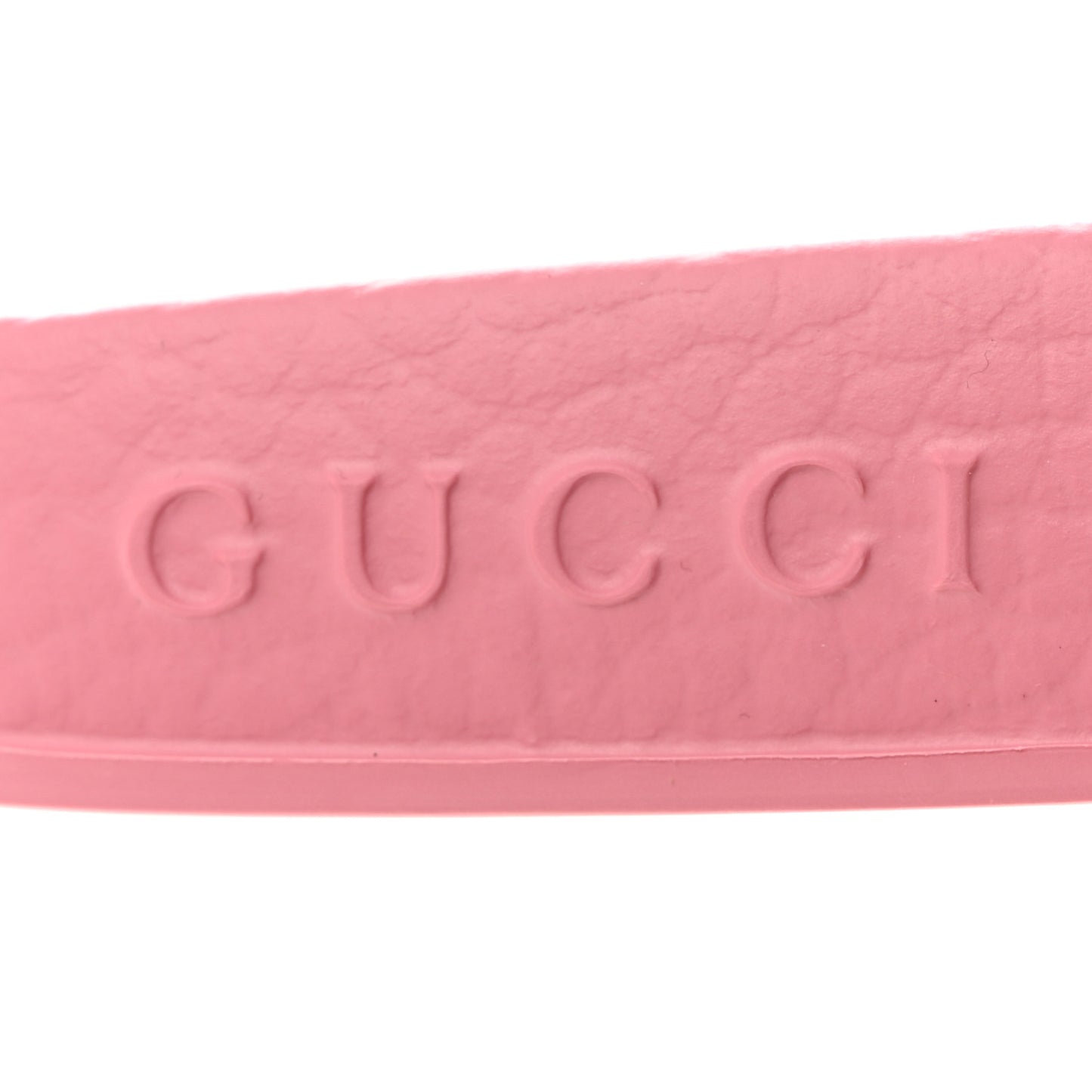 Rubber GG Monogram Perforated Womens Slide Sandals 36 Rose Box