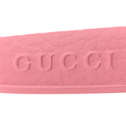 Gucci Rubber GG Monogram Perforated Womens Slide Sandals 36 Rose Box 8 of 11
