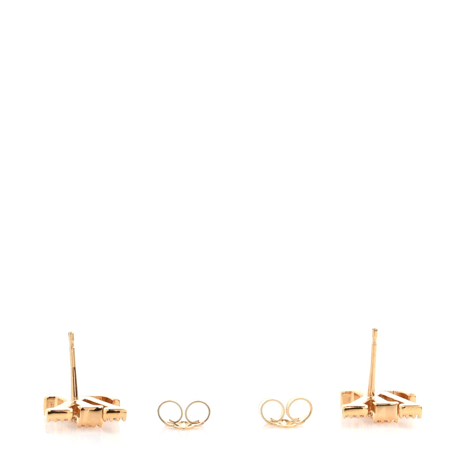 Louis Vuitton Metal Crystal LV Iconic Earrings Gold 3 of 6