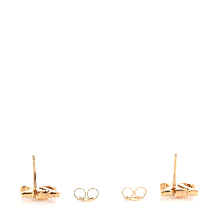 Louis Vuitton Metal Crystal LV Iconic Earrings Gold 3 of 6