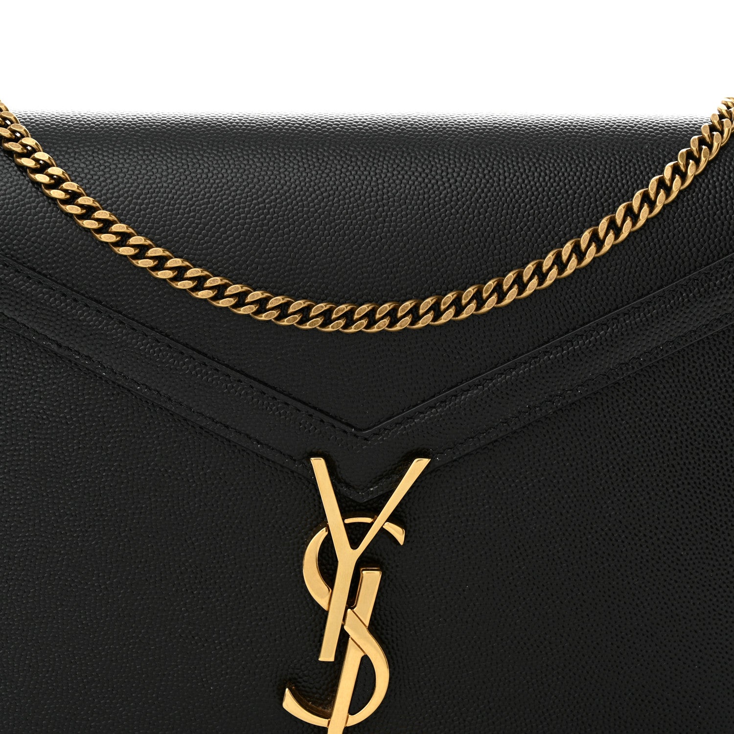 Saint Laurent Grain De Poudre Monogram Cassandra Clasp Bag Black 7 of 10