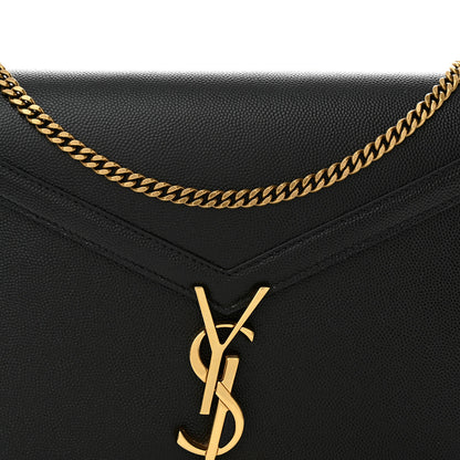 Saint Laurent Grain De Poudre Monogram Cassandra Clasp Bag Black 7 of 10