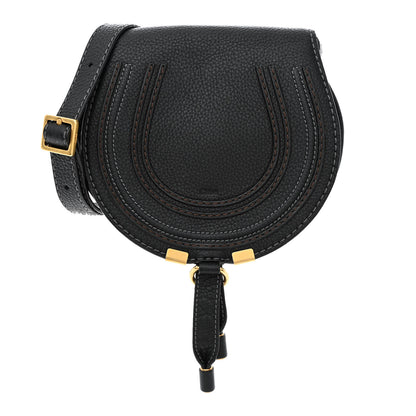Chloe Grained Calfskin Small Marcie Saddle Bag Black 1 of 11