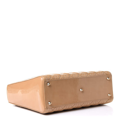 Christian Dior Patent Cannage Large Lady Dior Dark Beige 4 of 15