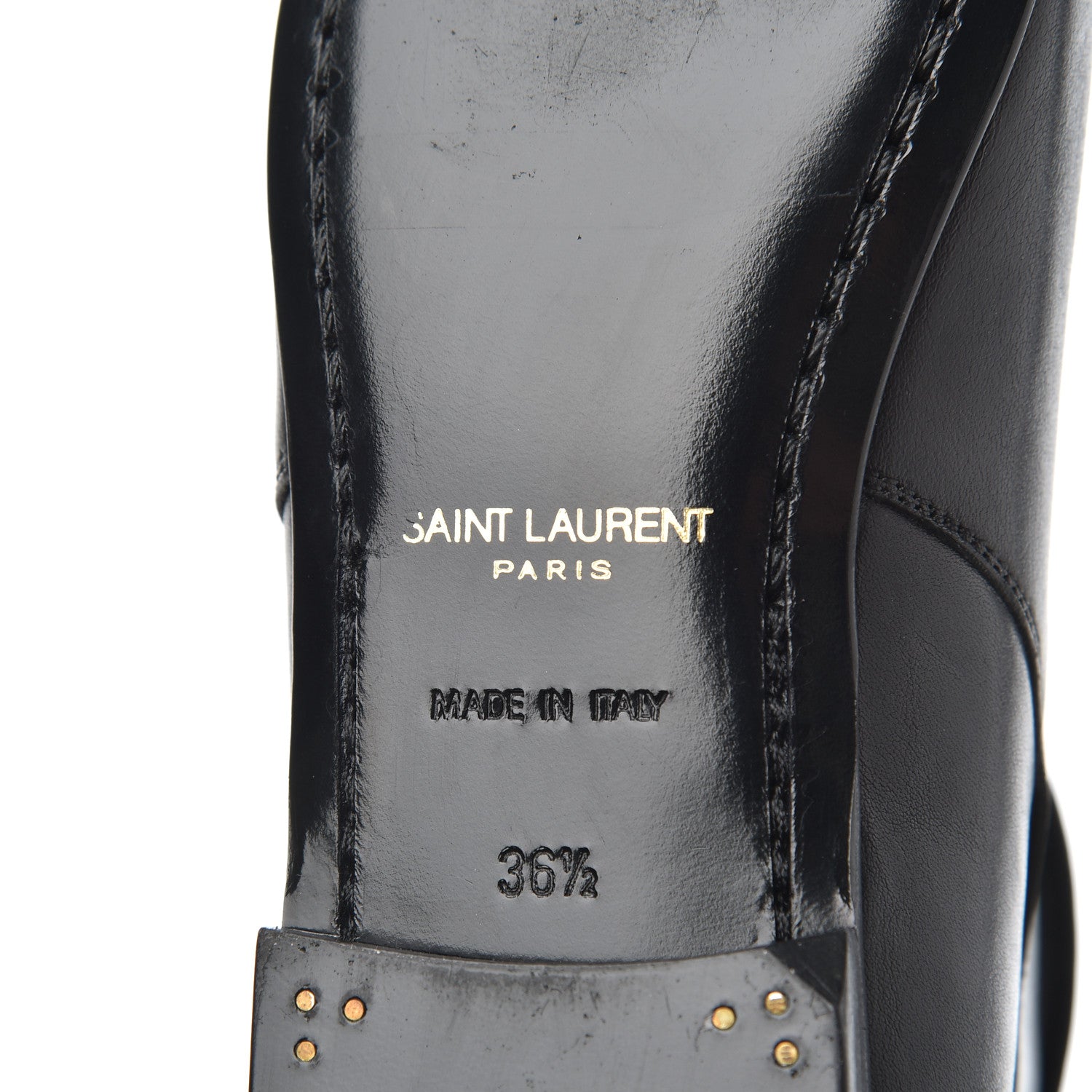 Saint Laurent Calfskin Women's London 20 Jodhpur Cropped Boots 36.5 Black 7 of 17