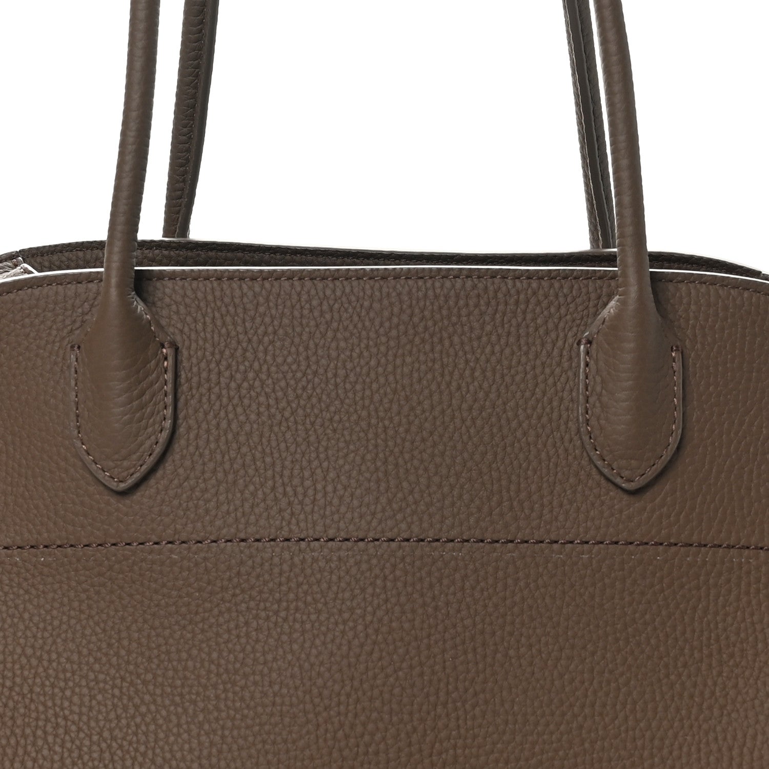The Row Matte Grained Calfskin Margaux Shoulder 12 Dark Olive 7 of 9
