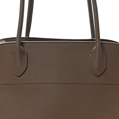The Row Matte Grained Calfskin Margaux Shoulder 12 Dark Olive 7 of 9