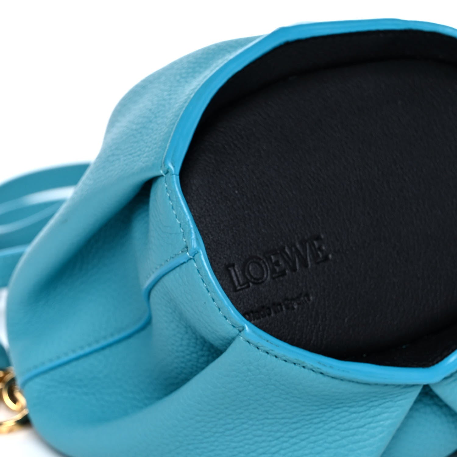 Loewe Calfskin Mini Elephant Crossbody Bag Turquoise 9 of 11