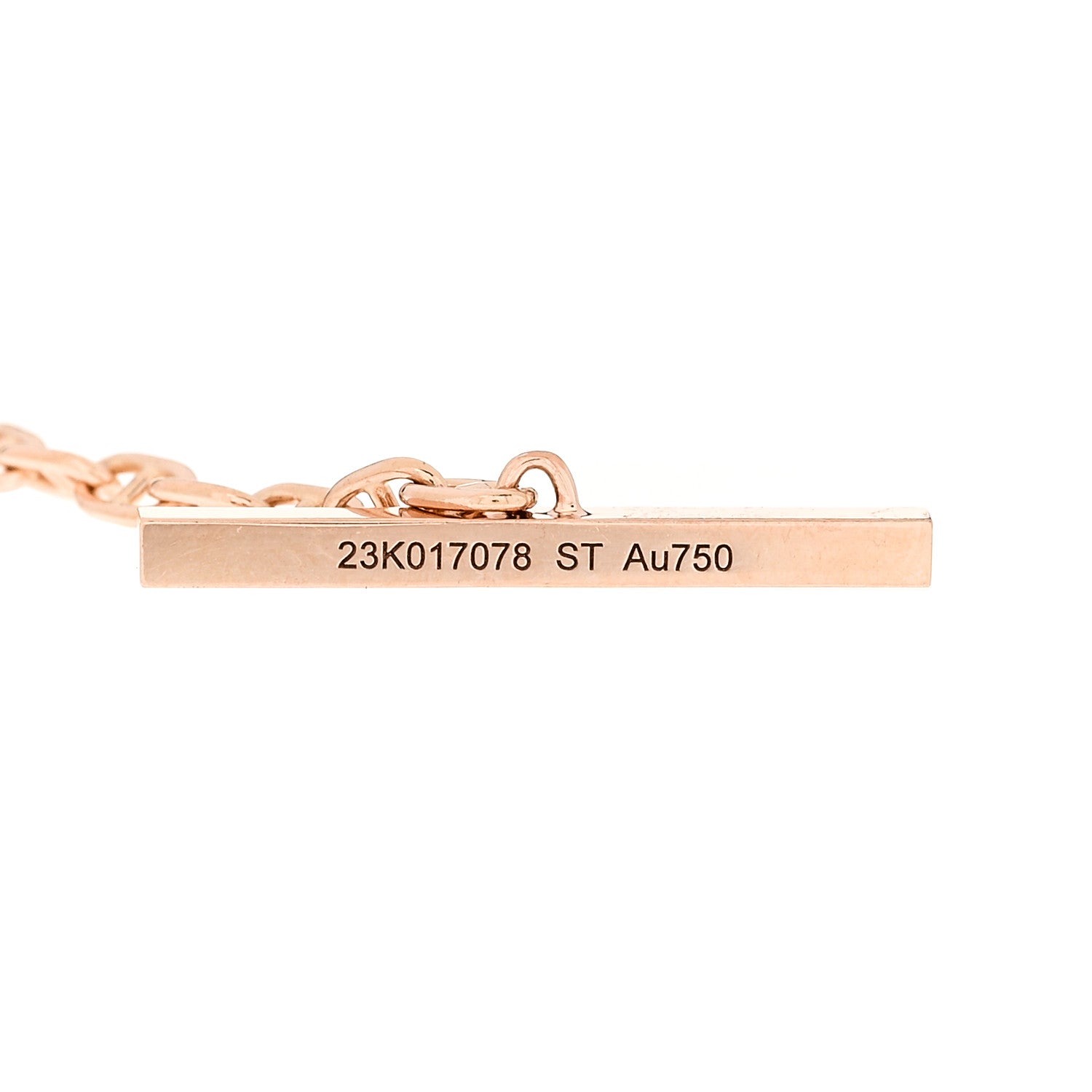 Hermes 18K Rose Gold Diamond Chaine d'Ancre Verso Bracelet ST 5 of 7
