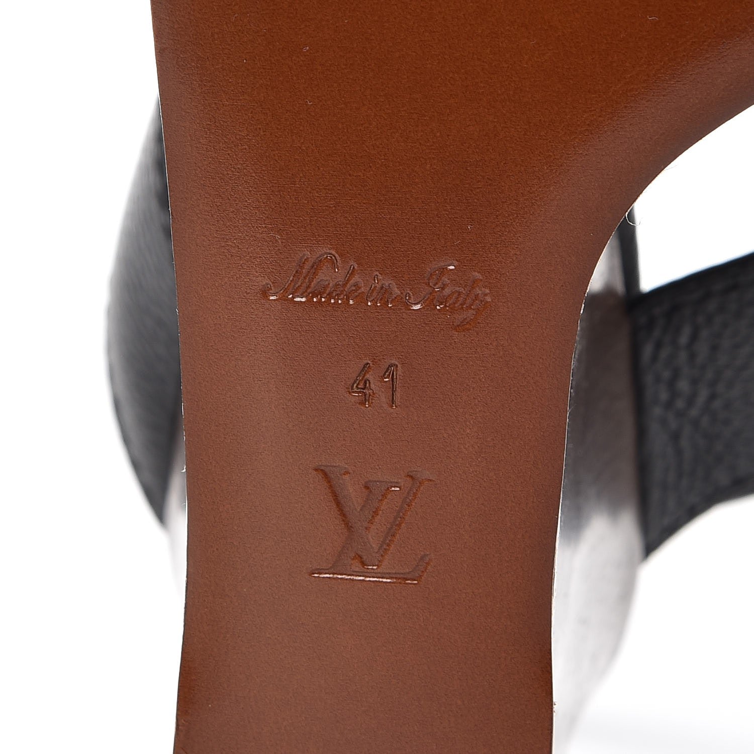 Louis Vuitton Calfskin Vedette Wedge Sandals 41 Black 6 of 10