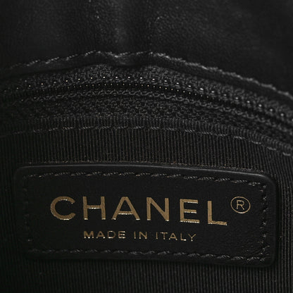 Chanel Glazed Calfskin Quilted Double Pocket Crossbody Flap Black 5 of 8
