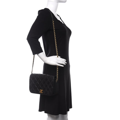Chanel Calfskin Quilted Nailed CC Flap Bag Black 2 of 10