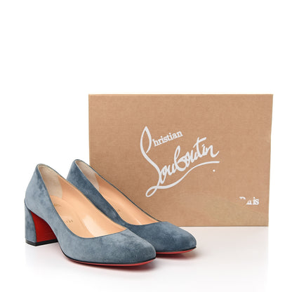Christian Louboutin Veau Velours Miss Sab 55 Pumps 36.5 Tempete 8 of 8