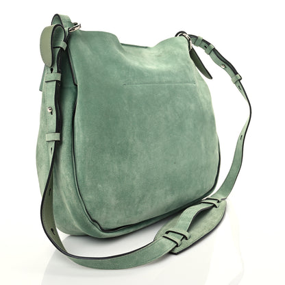 Salvatore Ferragamo Suede Reverse Hobo Nymph Green 2 of 9