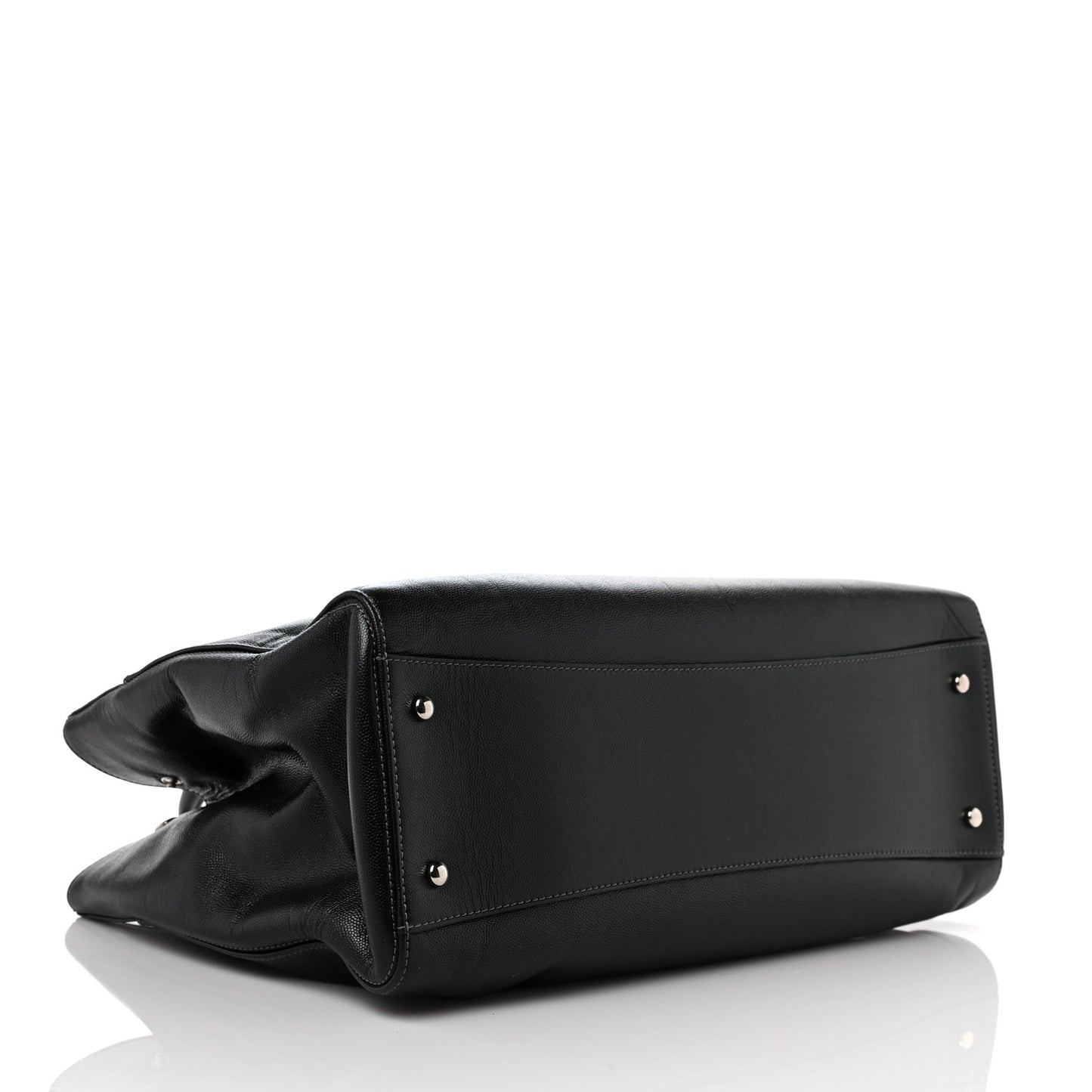 Caviar Medium Cerf Executive Shopper Tote Black