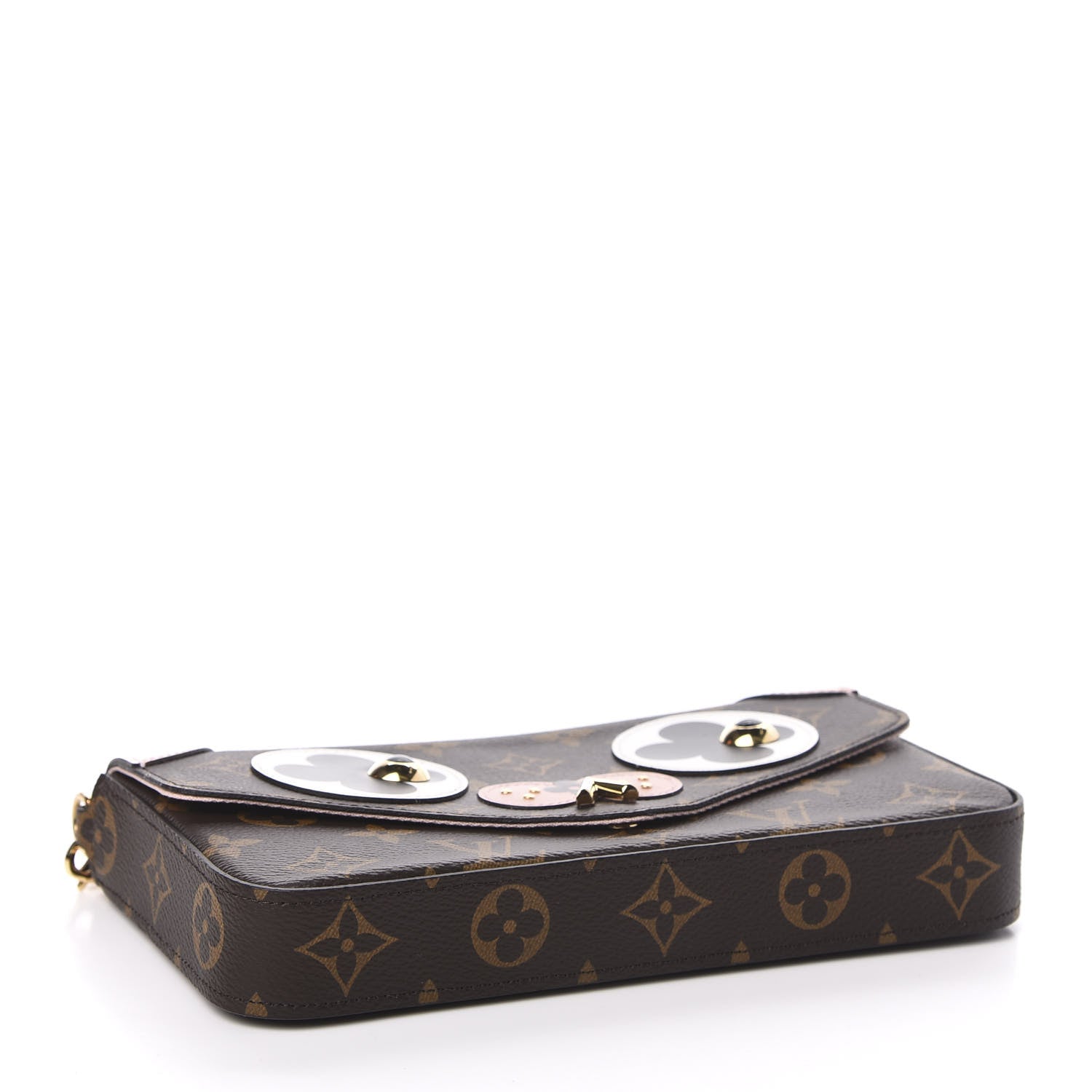 Louis Vuitton Monogram Valentine Dog Pochette Felicie Chain Wallet 4 of 11