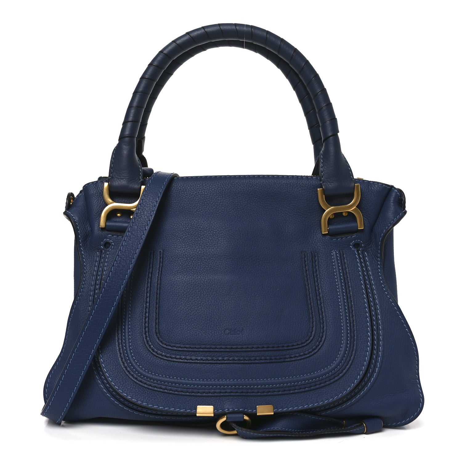 Chloe Calfskin Medium Marcie Satchel Scuba Blue 2 of 19