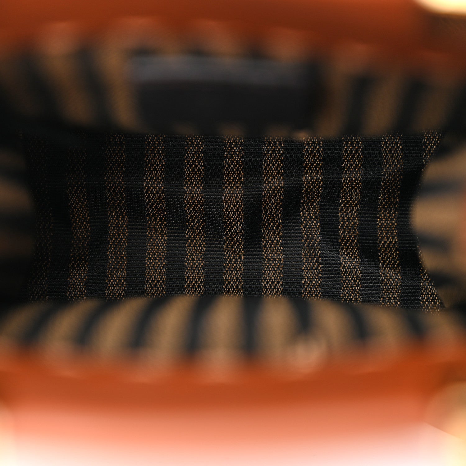 Fendi Vitello King Plexiglass Logo Embossed Mini Fendi Sunshine Shopper Tote Cuoio 5 of 11