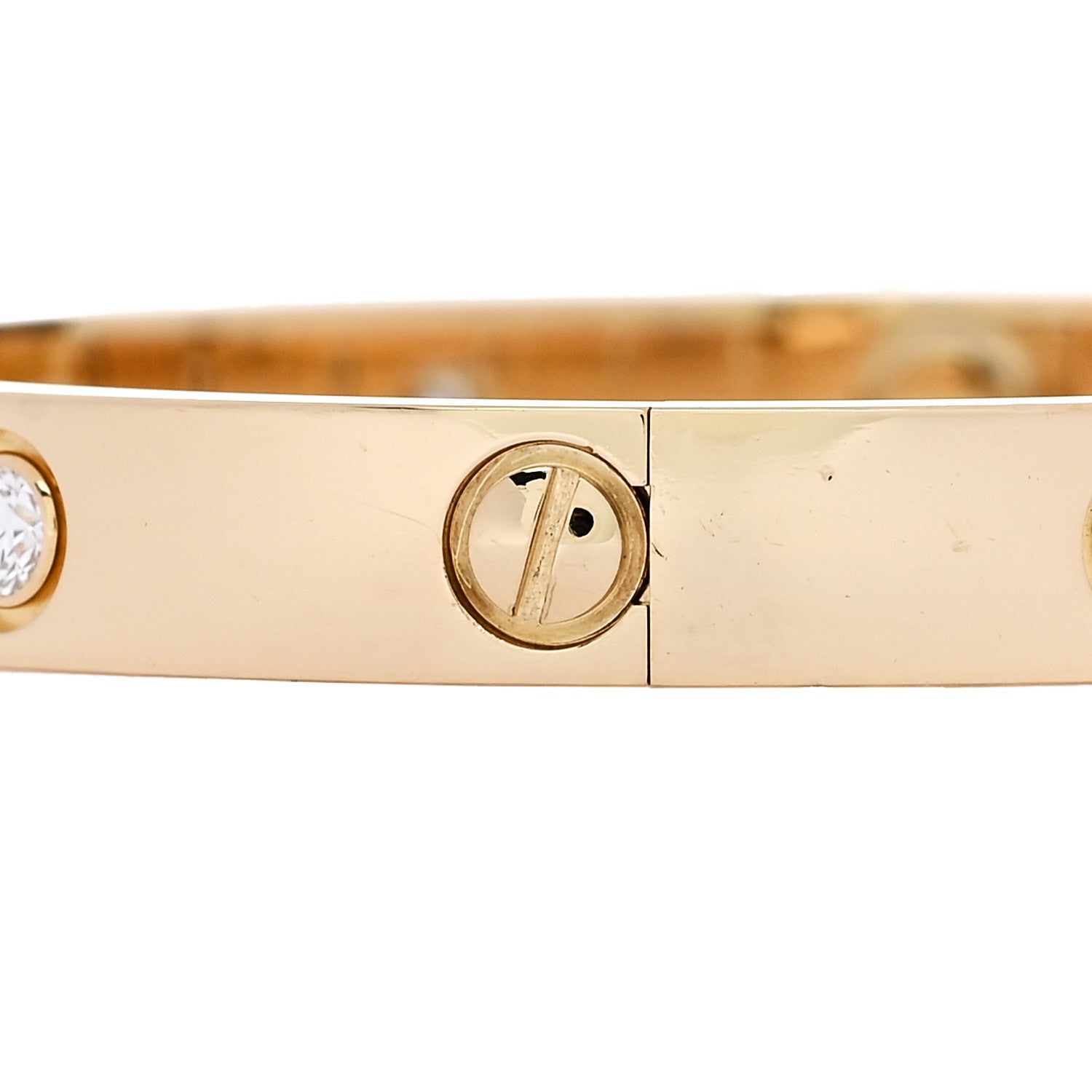 Cartier 18K Yellow Gold 10 Diamond LOVE Bracelet 16 3 of 9