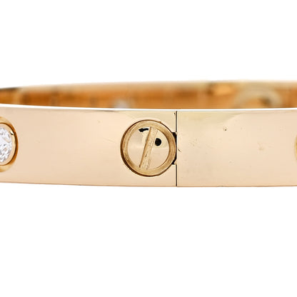 Cartier 18K Yellow Gold 10 Diamond LOVE Bracelet 16 3 of 9