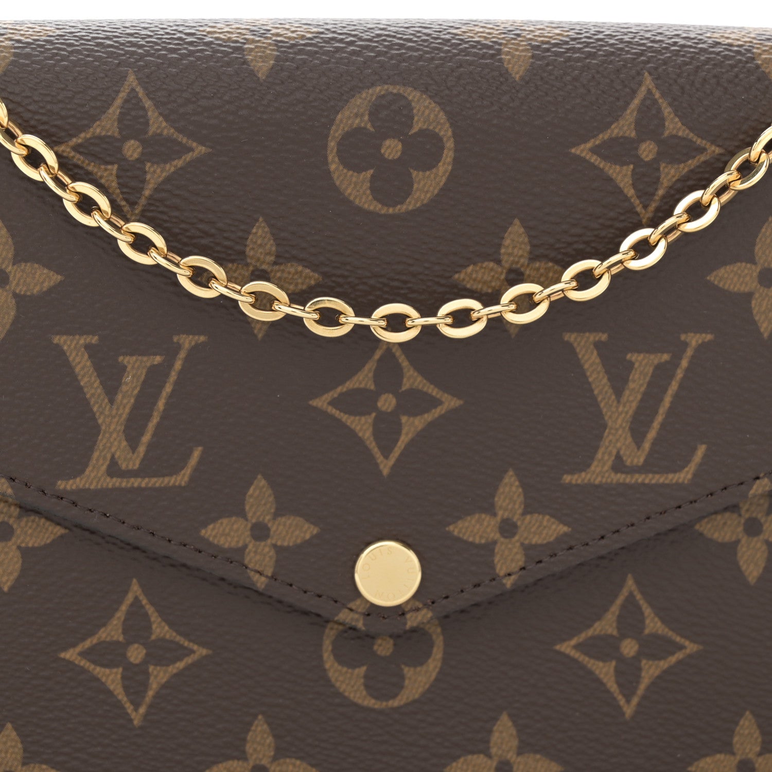 Louis Vuitton Monogram Pochette Felicie Chain Wallet Fuchsia 8 of 10