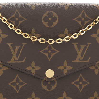 Louis Vuitton Monogram Pochette Felicie Chain Wallet Fuchsia 8 of 10