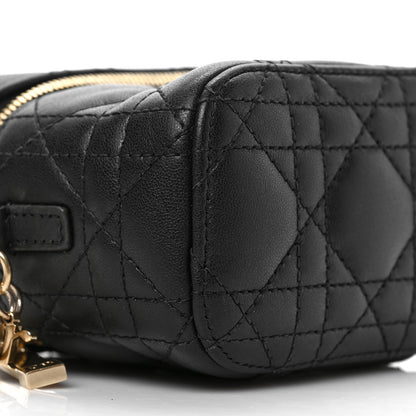 Christian Dior Lambskin Cannage Micro Lady Dior Vanity Case Black 7 of 9