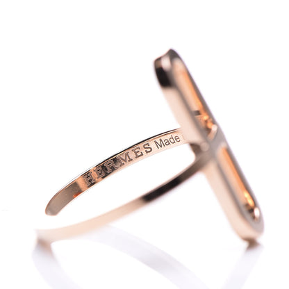Hermes 18K Rose Gold Ever Chaine d'Ancre Ring Small 50 5.25 6 of 7