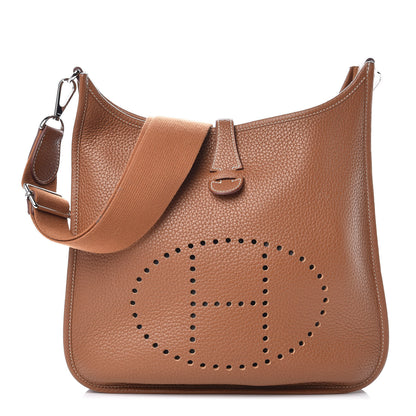 Hermes Taurillon Clemence Evelyne III PM Gold 1 of 11