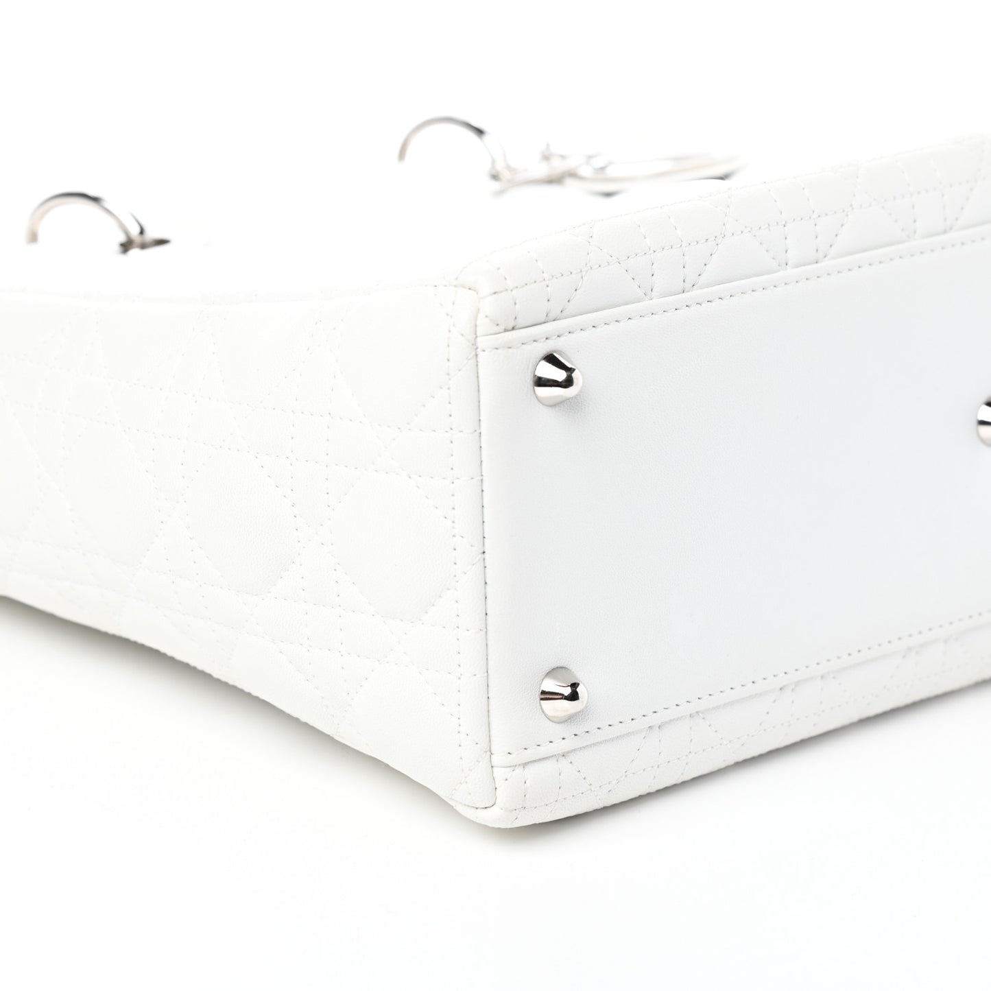 Lambskin Cannage Large Lady Dior White