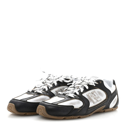 Miu Miu X NEW BALANCE Vitello Deco Bicolor 530 SL Sneakers 37.5 Black White 4 of 9