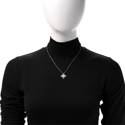 Roberto Coin 18K Yellow White Gold Diamond Small Princess Flower Pendant Necklace 2 of 7
