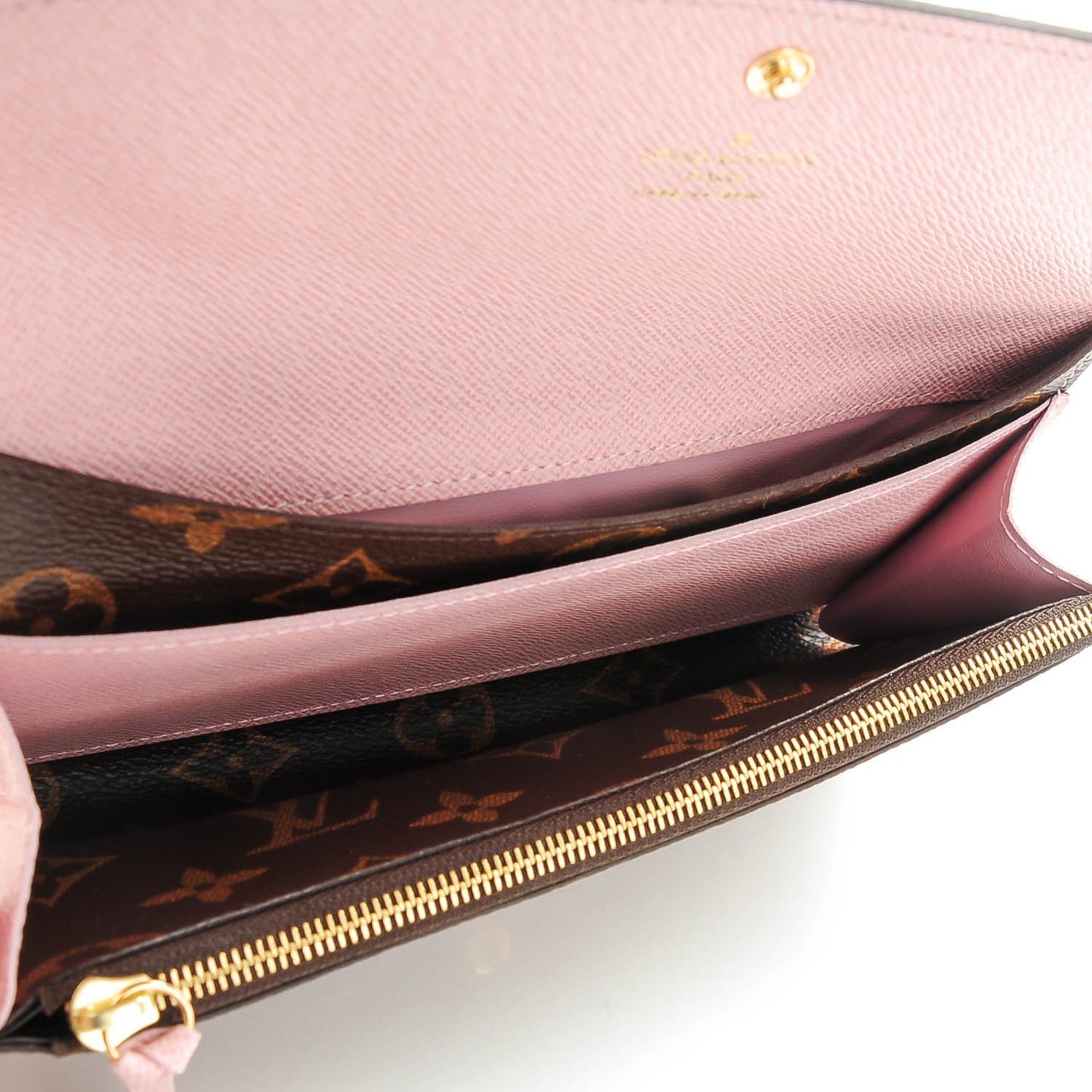 Monogram Emilie Wallet Rose Ballerine